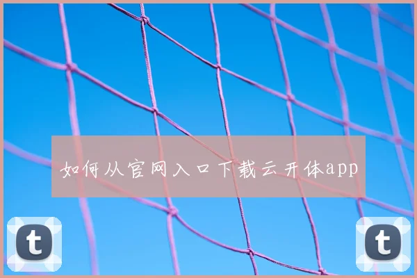 如何从官网入口下载云开体app